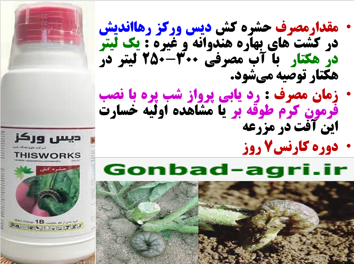 حشره کش دیس ورکز رهااندیش برای کنترل لارو پروانه ها به خصوص کرم طوقه بر-قسمت دوم 434