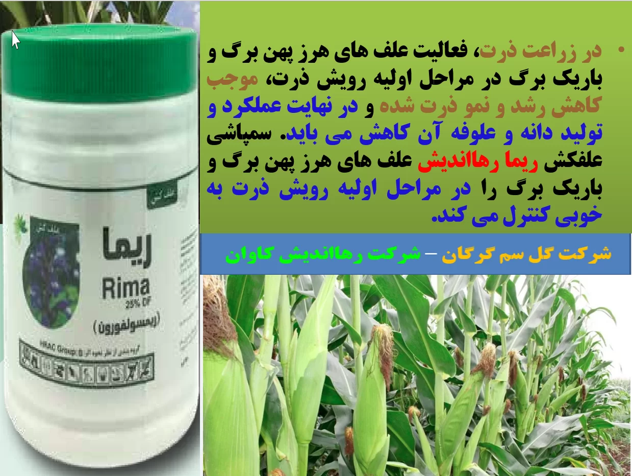علفکش ریما- رهااندیش -زراعت ذرت – قسمت اول